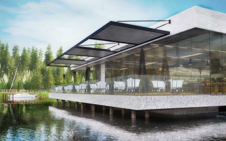 B-Cube Urban pergola maintaining open views